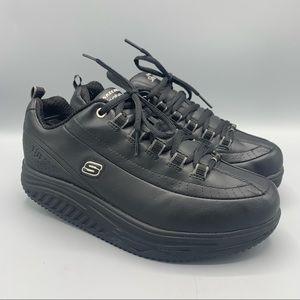 Skechers Shape Ups Work Leather Black Women 7